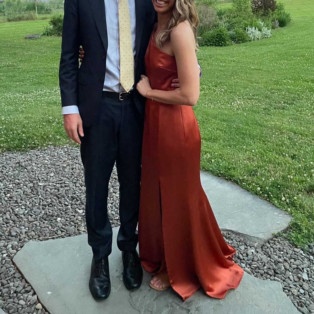 Amsale Bridesmaid Dress Kaia in Cayenne